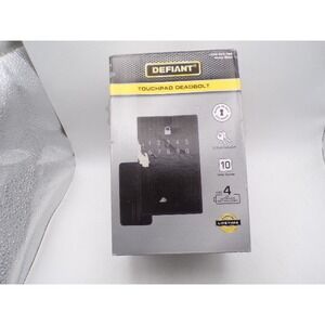 Defiant Electronic Touchpad Deadbolt Matte Black 10-User Code 1009 623‎ 198 NEW